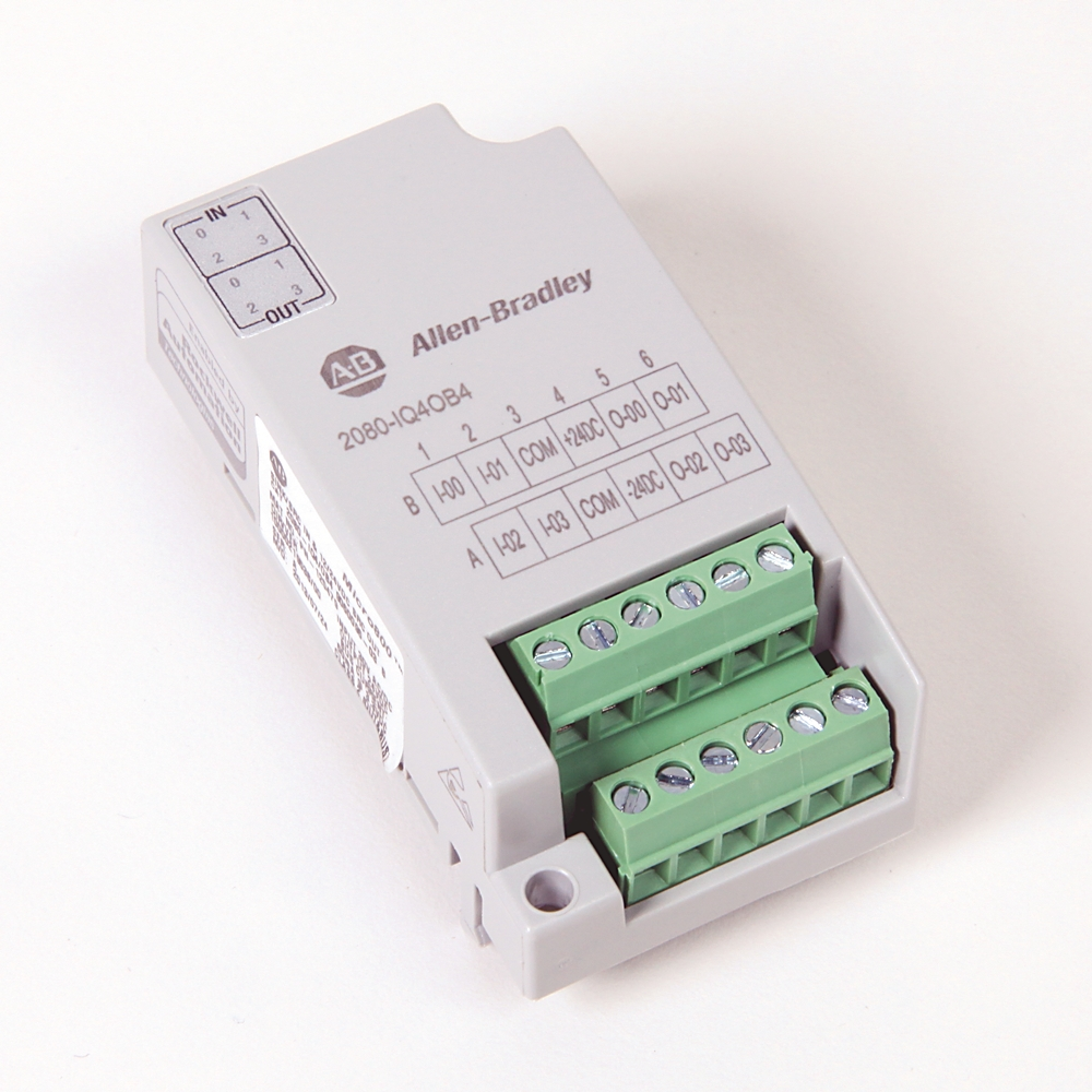Allen-Bradley 2080-IQ4OB4 30 VDC Input 30 VDC Output Combination Digital Plug-In Module